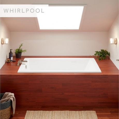 66" x 36" Sitka Acrylic Drop-In Whirlpool Tub - White