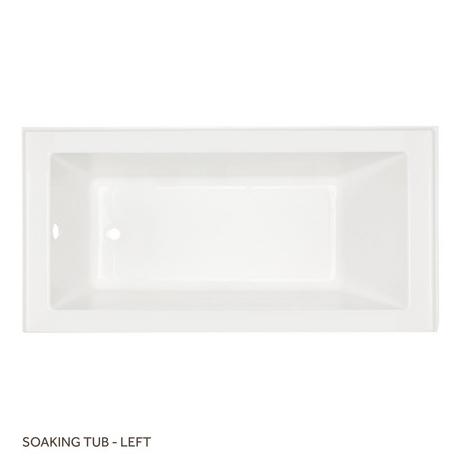 60" x 30" Sitka Acrylic Alcove Soaking Tub - White
