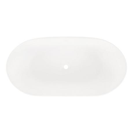 59" Catino Solid Surface Freestanding Tub - Matte Finish