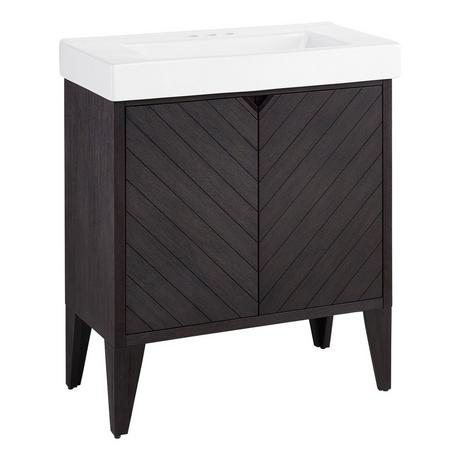 30" Fircrest Vanity with Integral Sink - Charcoal