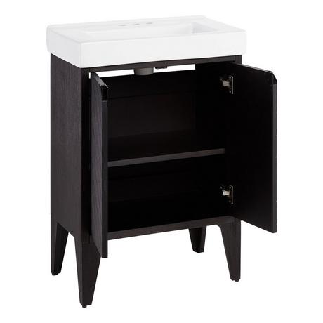 24" Fircrest Vanity with Integral Sink - Charcoal