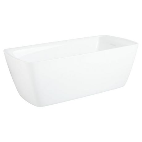 67" Zaida Acrylic Freestanding Tub with Trim Kit