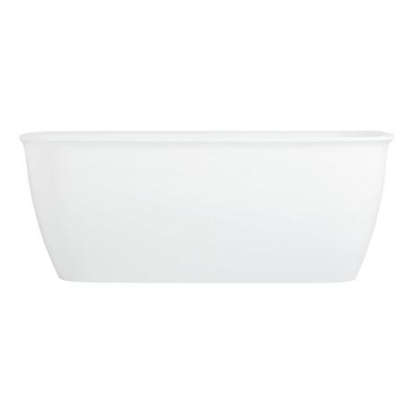 63" Rassi Acrylic Freestanding Tub with with Trim