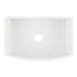 30" Wenbrook Fireclay Farmhouse Kitchen Sink - Curved Apron - White, , large image number 3