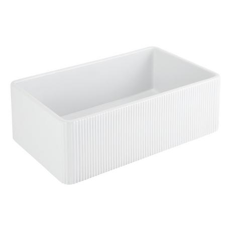 33" Easley Fireclay Farmhouse Sink - Glossy White