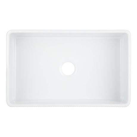 33" Easley Fireclay Farmhouse Sink - Glossy White