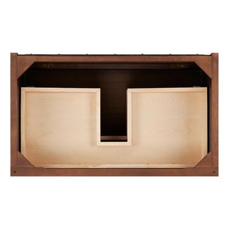 30" Patzi Wall-Mount Vanity with Rectangular Undermount Sink - Chocolate Bark Brown