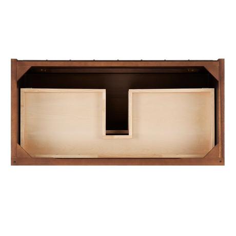 36" Patzi Wall-Mount Vanity with Rectangular Undermount Sink - Chocolate Bark Brown