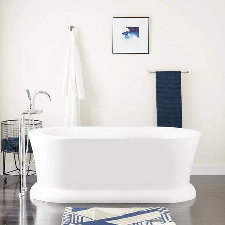 66" Barren Acrylic Freestanding Tub with Trim Kit